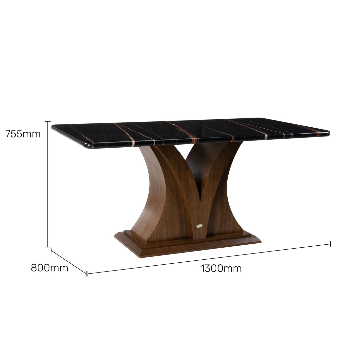 4 Seater Dining Set with Marble Finished Top