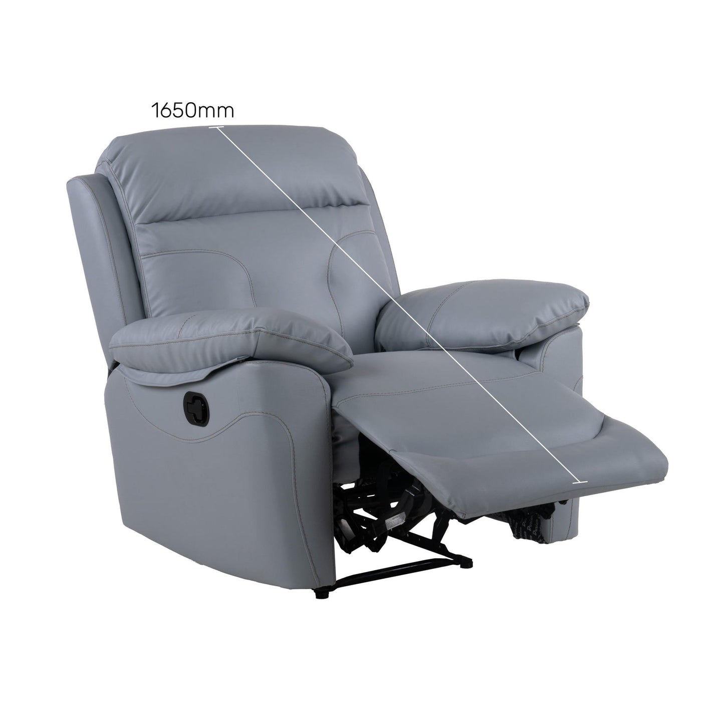 Leatherette 1 Seater Manual Reclining Sofa
