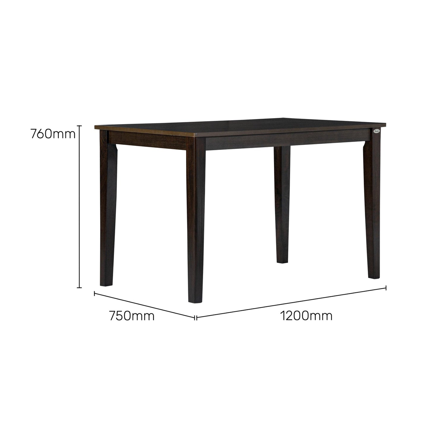 Veneer 4 Seater Dining Set in Coffee Brown