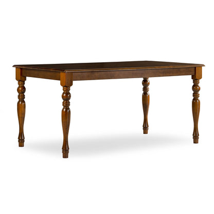 Solid Wood 6 Seater Dining Set in Burnished Oak Finish