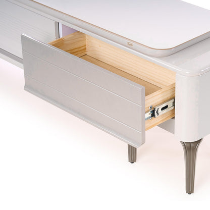 Extendable TV Unit with Marble Finished Top