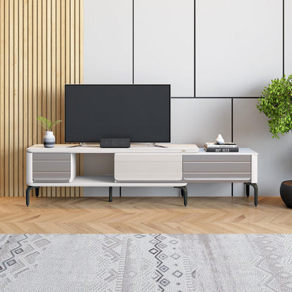 Extendable TV Unit with Marble Finished Top