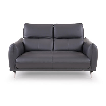 Leather 2 Seater Sofa with Adjustable Headrest