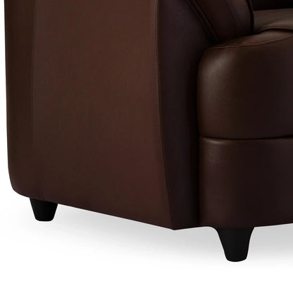 Leatherette 3 Seater Sofa in Cocoa Brown