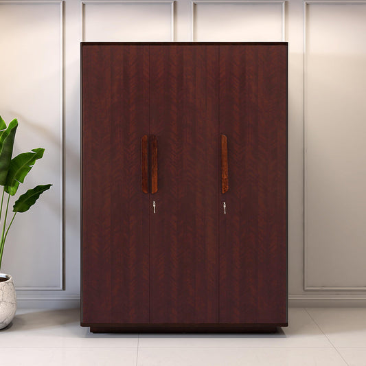 3 Door Wardrobe in Omaha Cherry Finish