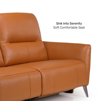 Leather 2 Seater Power Recliner with Charging Ports