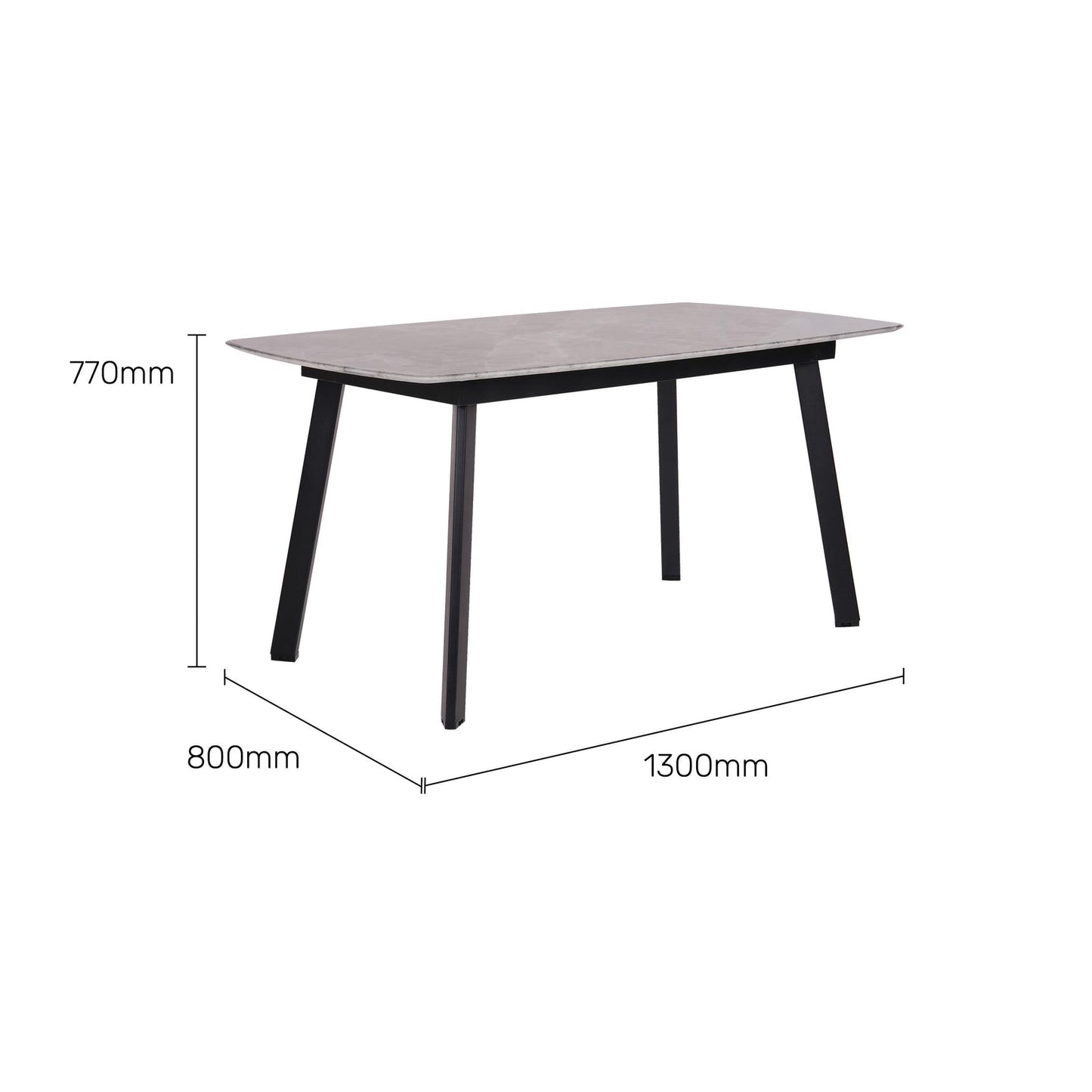 Natural Stone 4 Seater Dining Set in Marble Finish