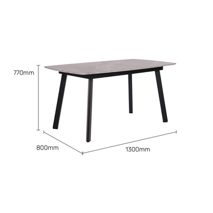 Natural Stone 4 Seater Dining Set in Marble Finish