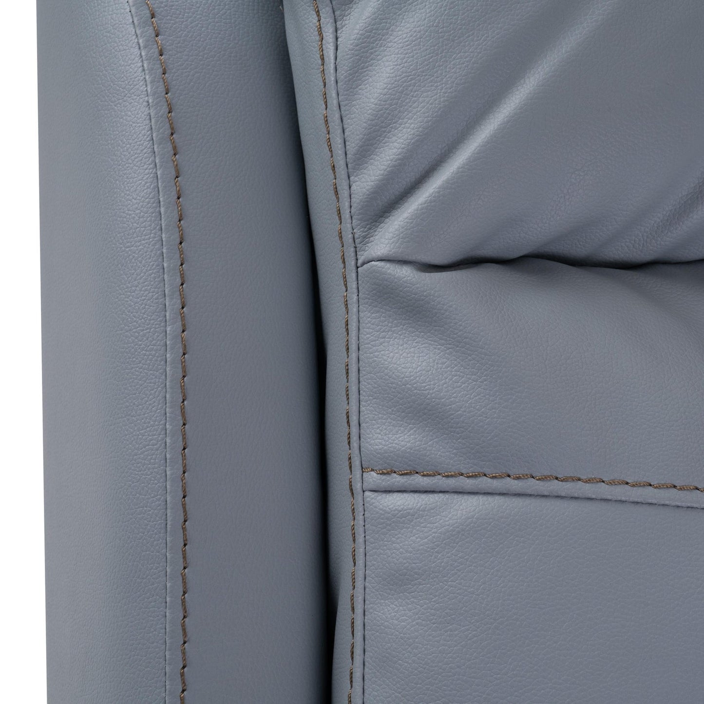 Leatherette 1 Seater Manual Reclining Sofa