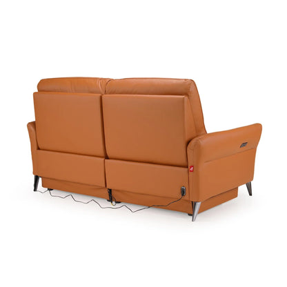 Leather 2 Seater Power Recliner with Charging Ports