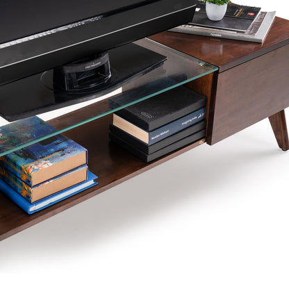 Veneer TV Unit in Dark Oak Finish