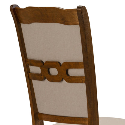 Solid Wood 4 Seater Dining Set in Burnished Oak Finish