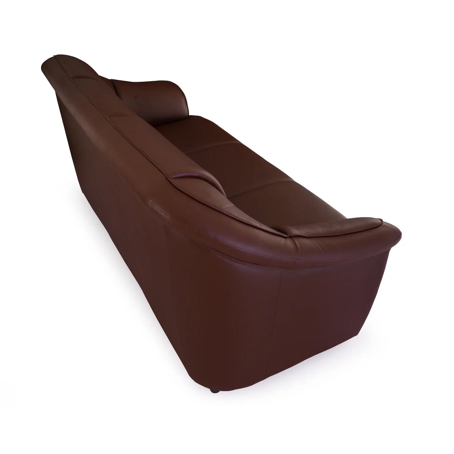 Leatherette 3 Seater Sofa in Cocoa Brown