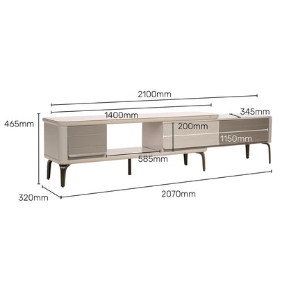 Extendable TV Unit with Marble Finished Top