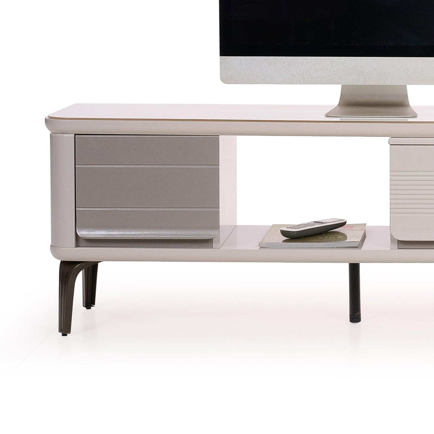 Extendable TV Unit with Marble Finished Top