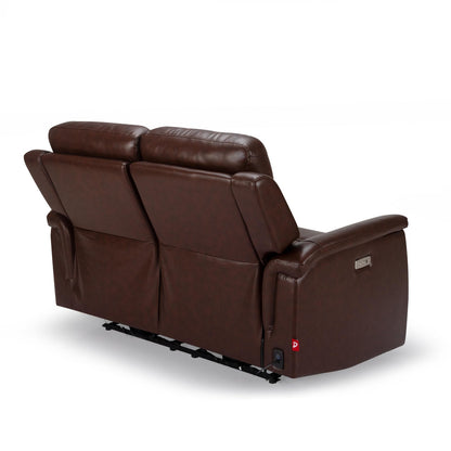 Leather 2 Seater Power Recliner with 2 USB Ports
