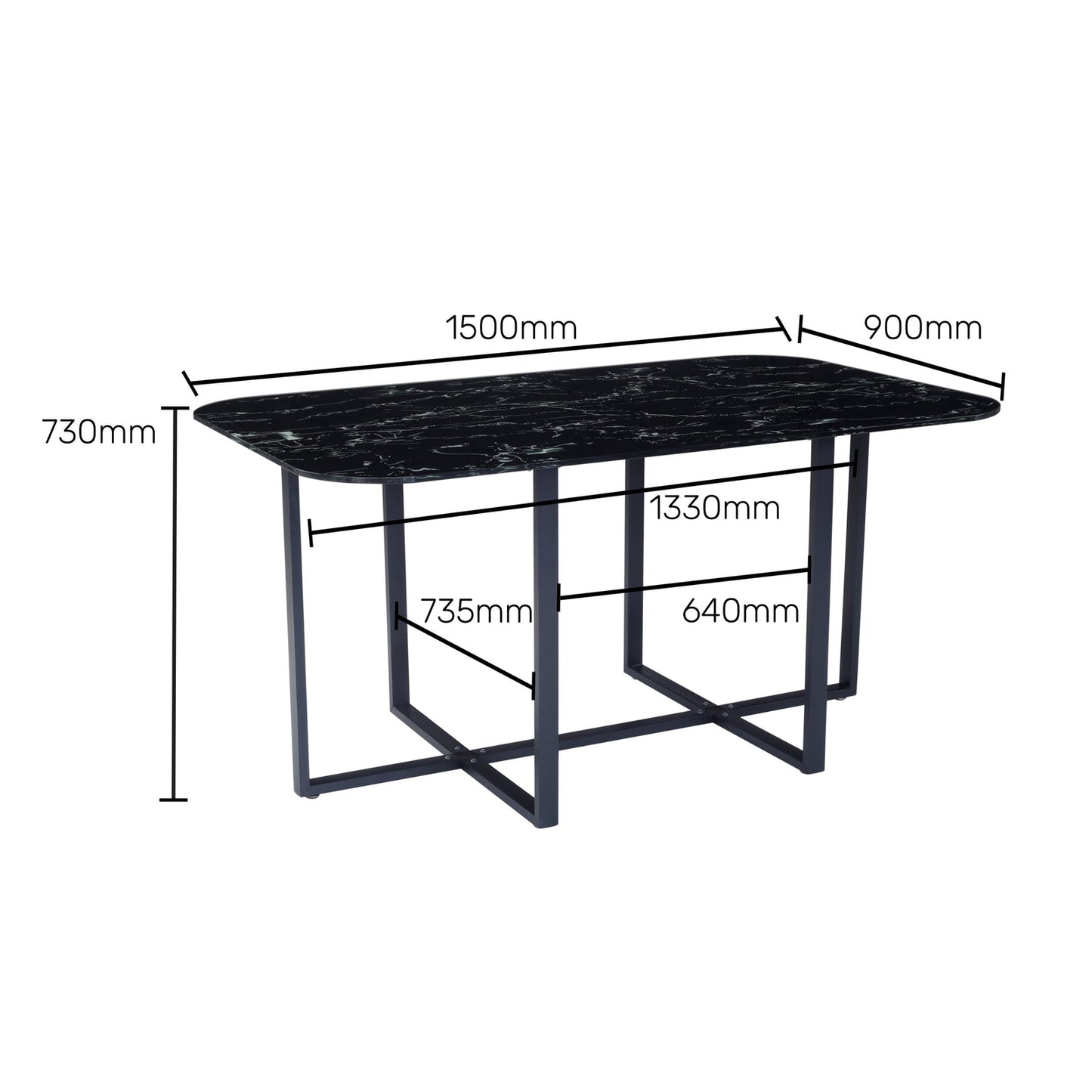 Glass 6 Seater Dining Set