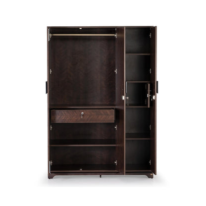 3 Door Wardrobe in Omaha Cherry Finish
