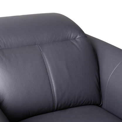 Leather 1 Seater Sofa with Adjustable Headrest