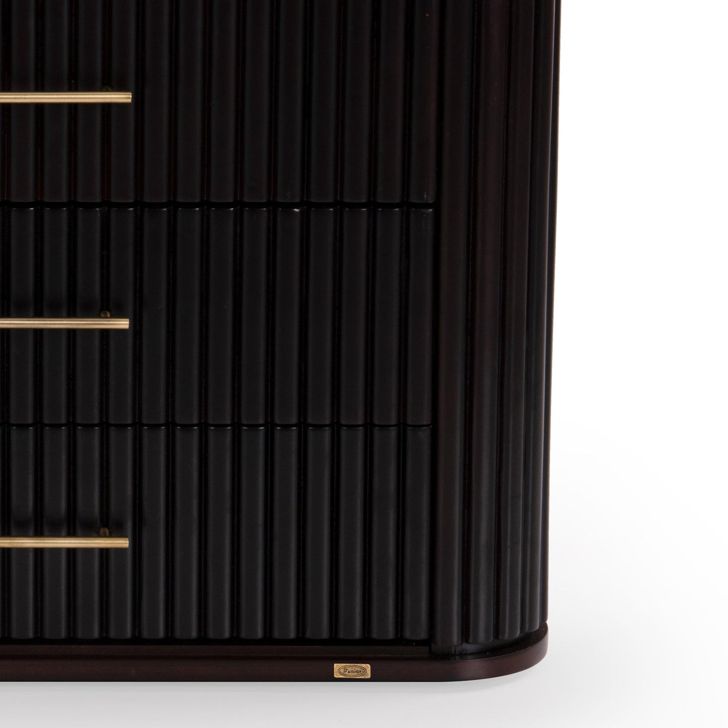 Fluted Chest of Drawers with Natural Stone Tabletop