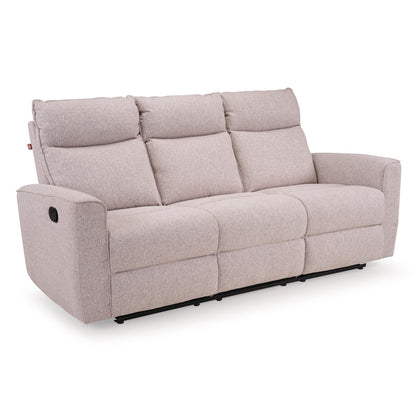 Tweed 3 Seater Reclining Sofa in Beige