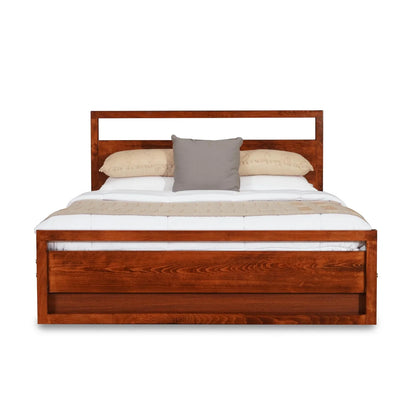 Solid Wood Queen Size Bed with Box Storage