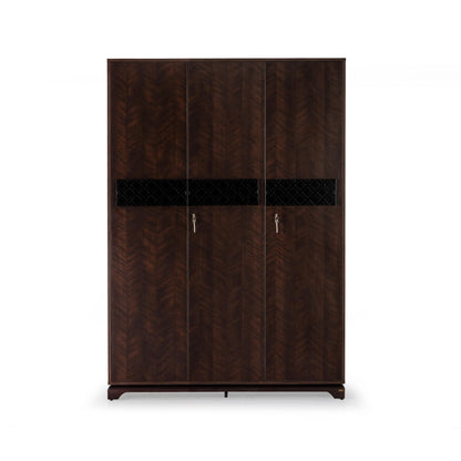 3 Door Wardrobe in Omaha Cherry Finish