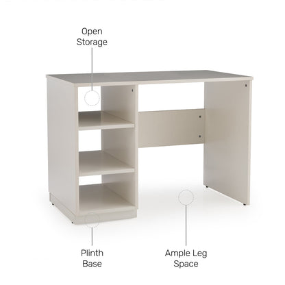 Study Desk in Frosty White Finish