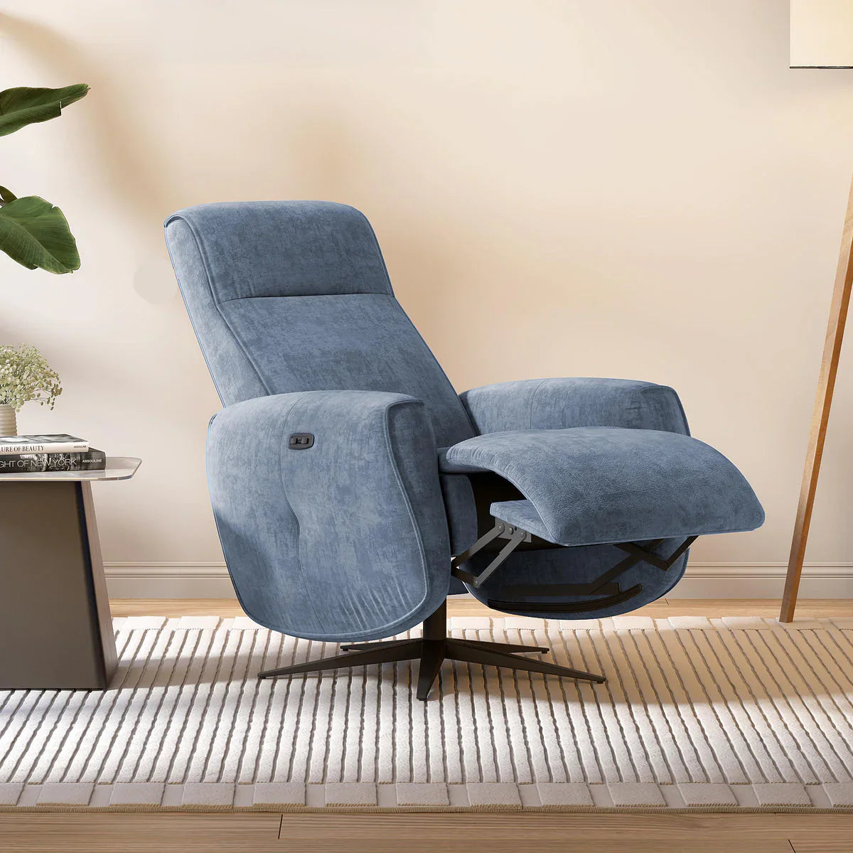 Tweed 1 Seater Power Swivel Recliner