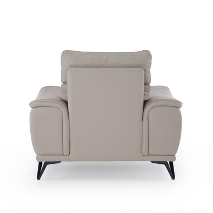 Leather 1 Seater Sofa in Bisque Beige