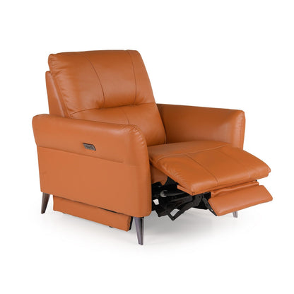 Leather 1 Seater Power Recliner with Charging Ports