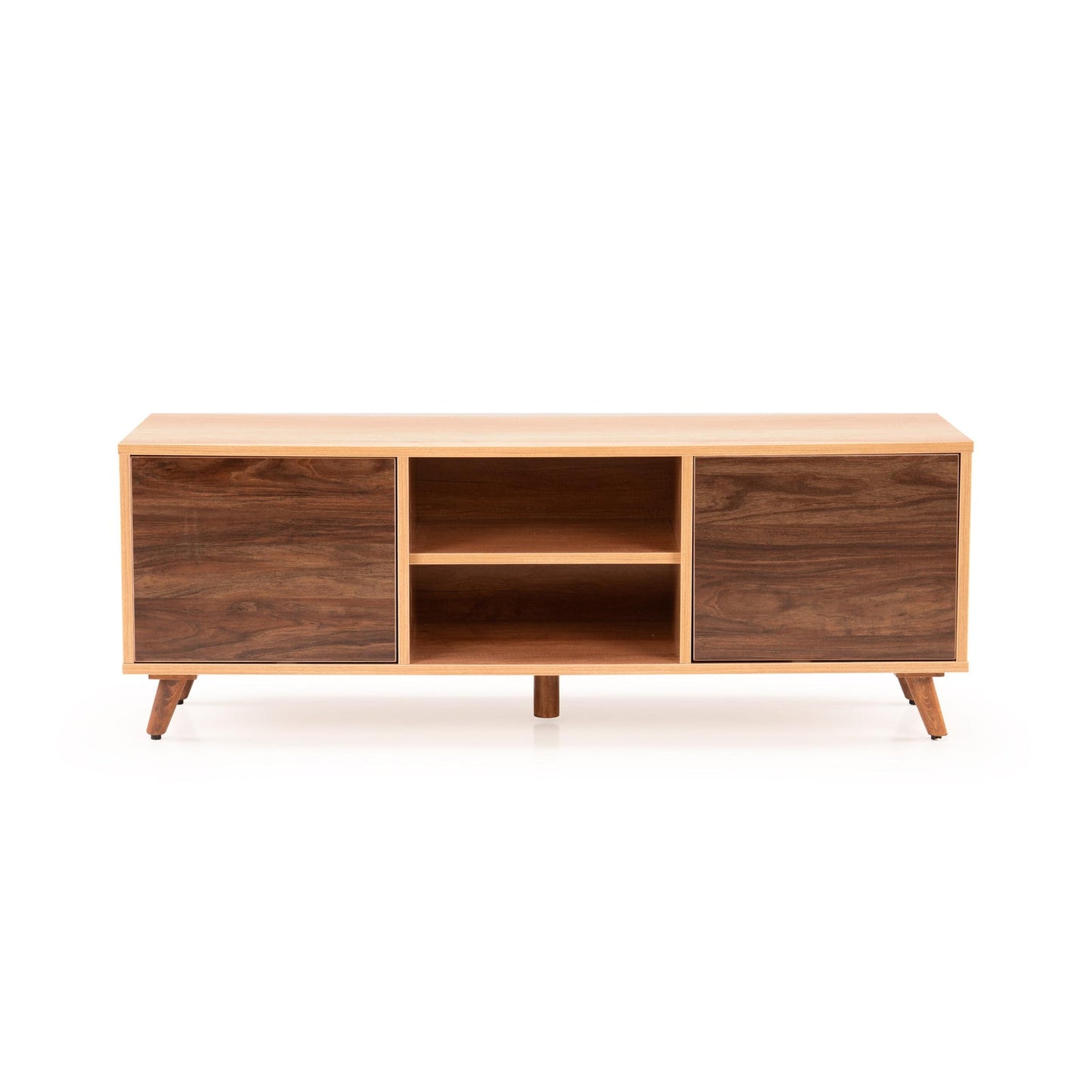 TV Unit in Oak Brown Finish with Laminate Top