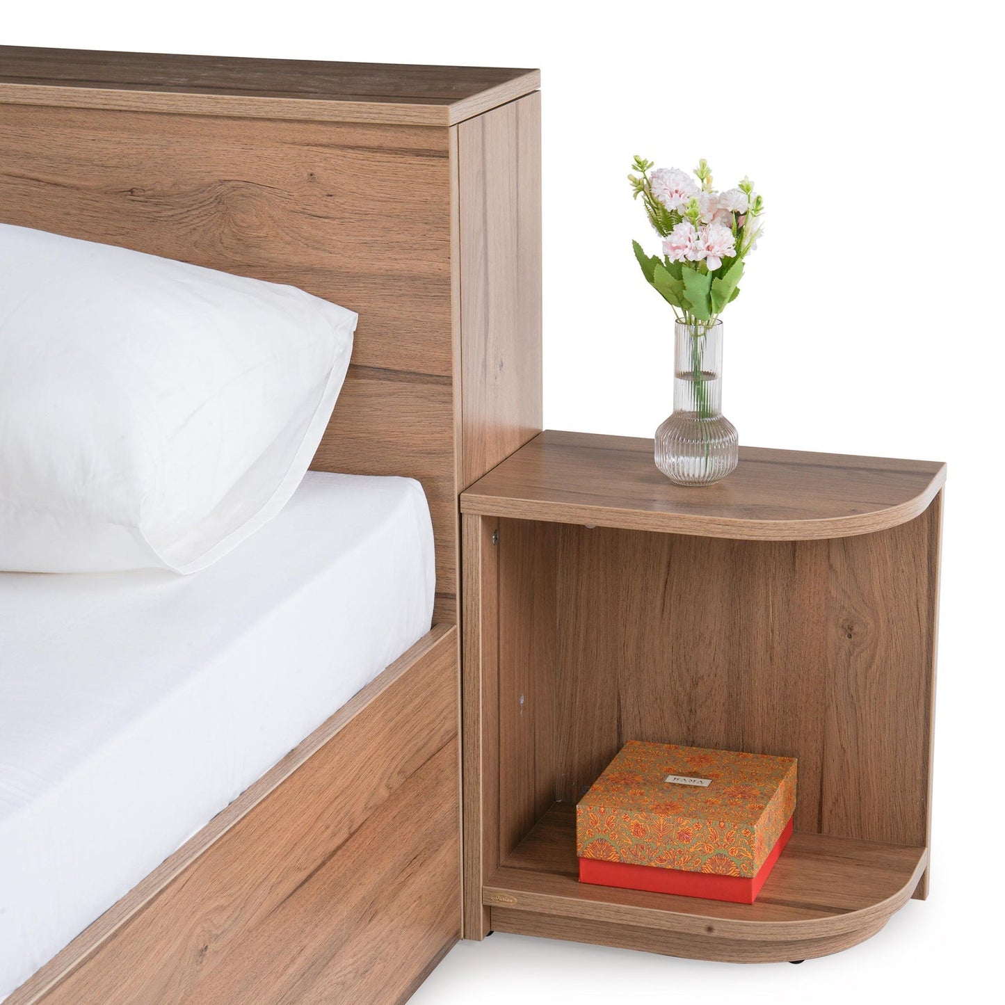 Single Bed with Storage Headboard Extensions
