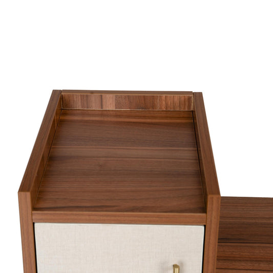 Shoe Cabinet in Walnut Finish