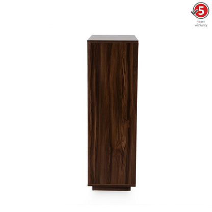 Shoe Cabinet in Walnut Finish with Fluted detail