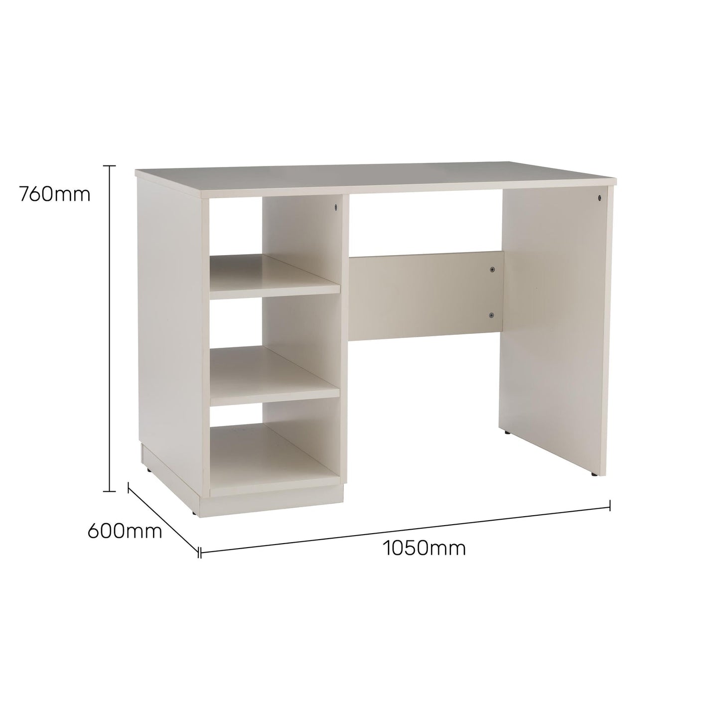 Study Desk in Frosty White Finish