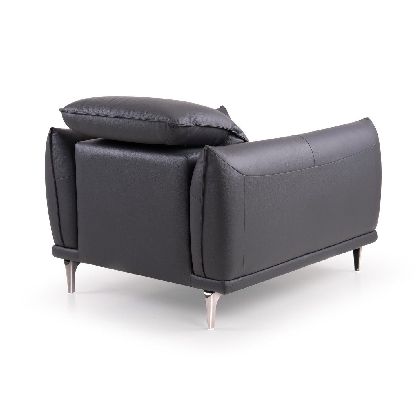 Leather 1 Seater Sofa with Adjustable Headrest