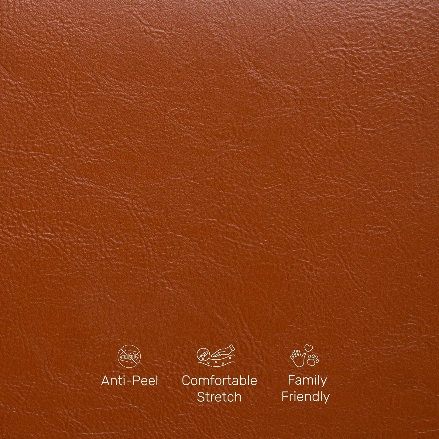 Leatherette 3 Seater Sofa in Cinnamon Brown