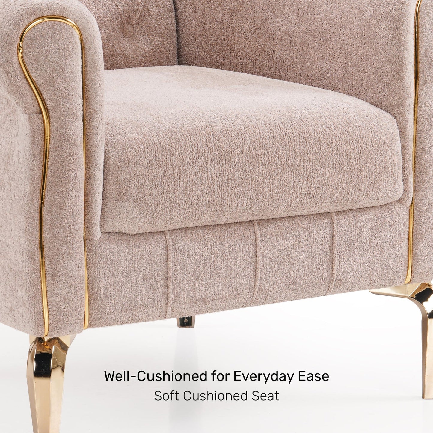Fabric 1 Seater Sofa in Smokey Taupe