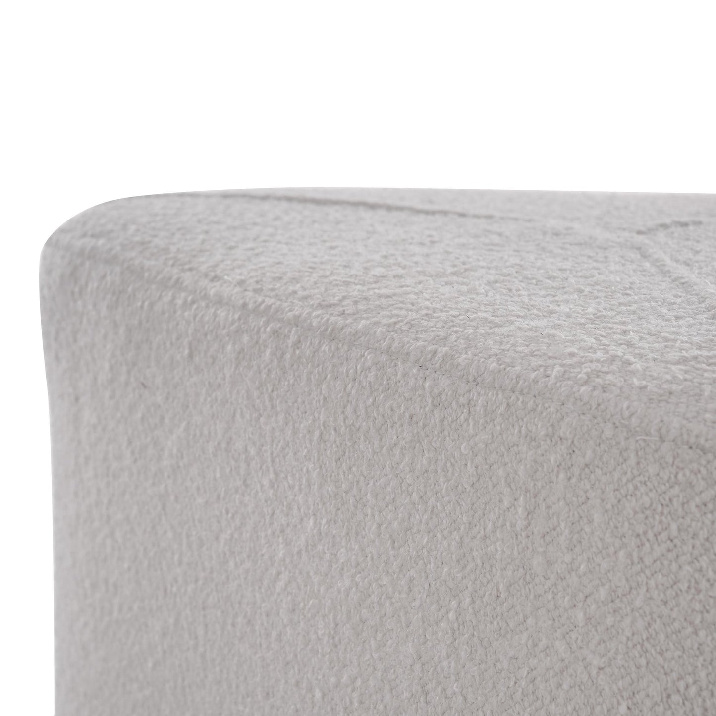 Boucle Pouffe in Daisy White