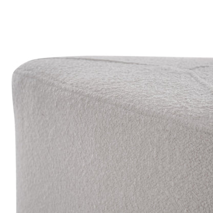 Boucle Pouffe in Daisy White