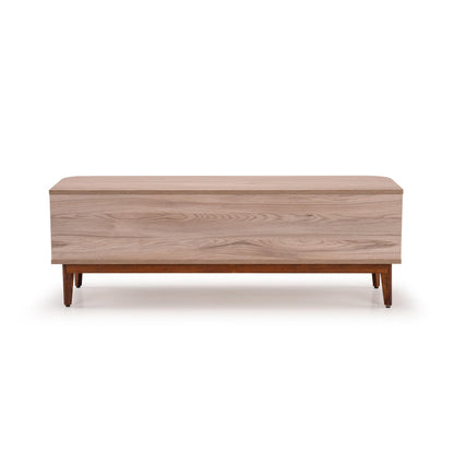 TV Unit in Light Grey Finish with Laminate Top