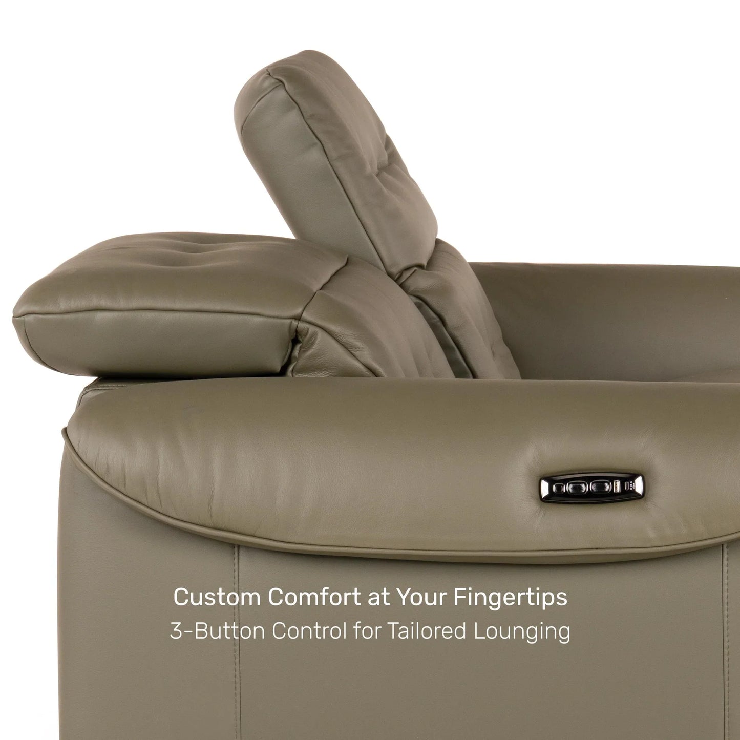 Leather 3 Seater Power Recliner with Charging Ports