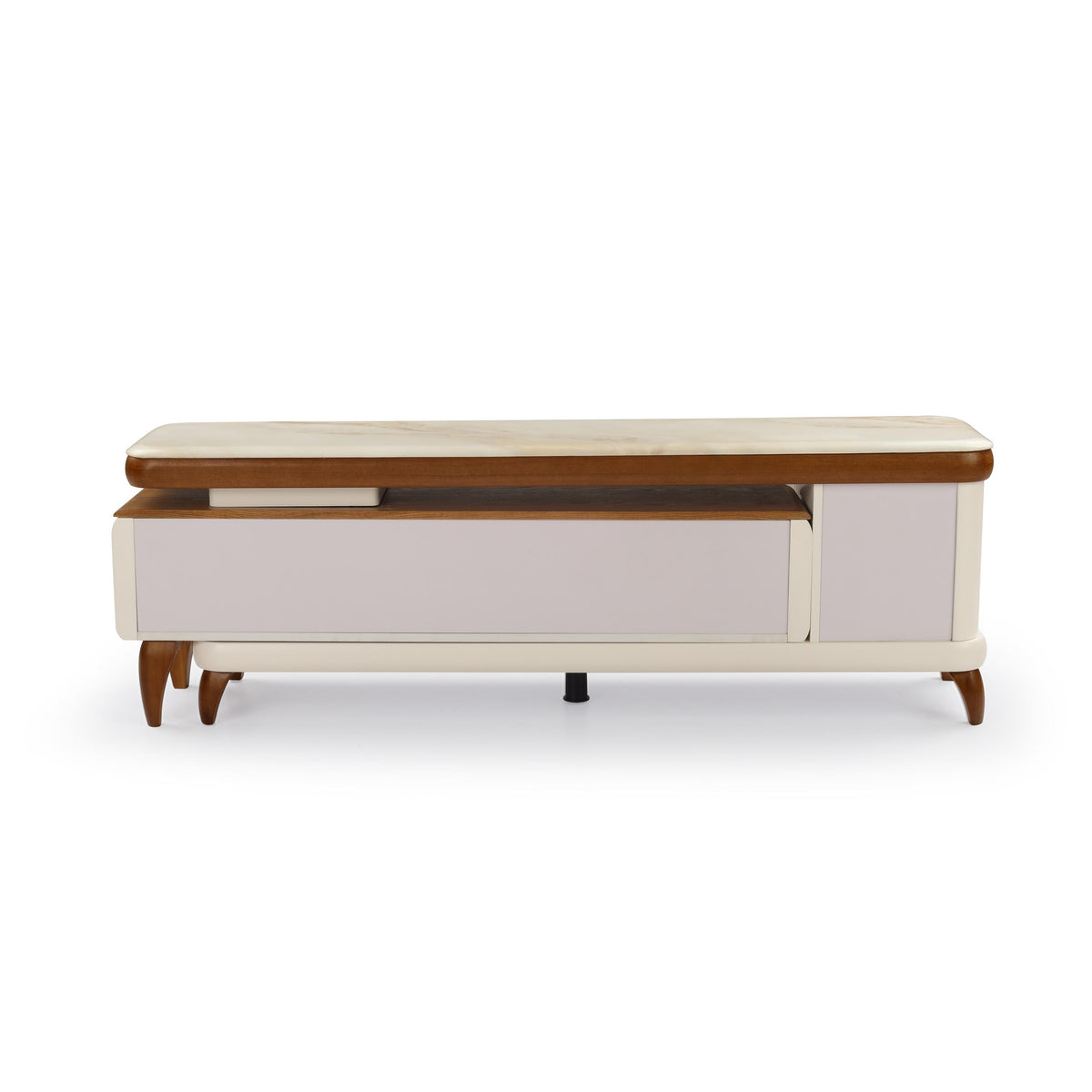 Extendable TV Unit with Marble Finished Top