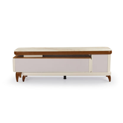 Extendable TV Unit with Marble Finished Top