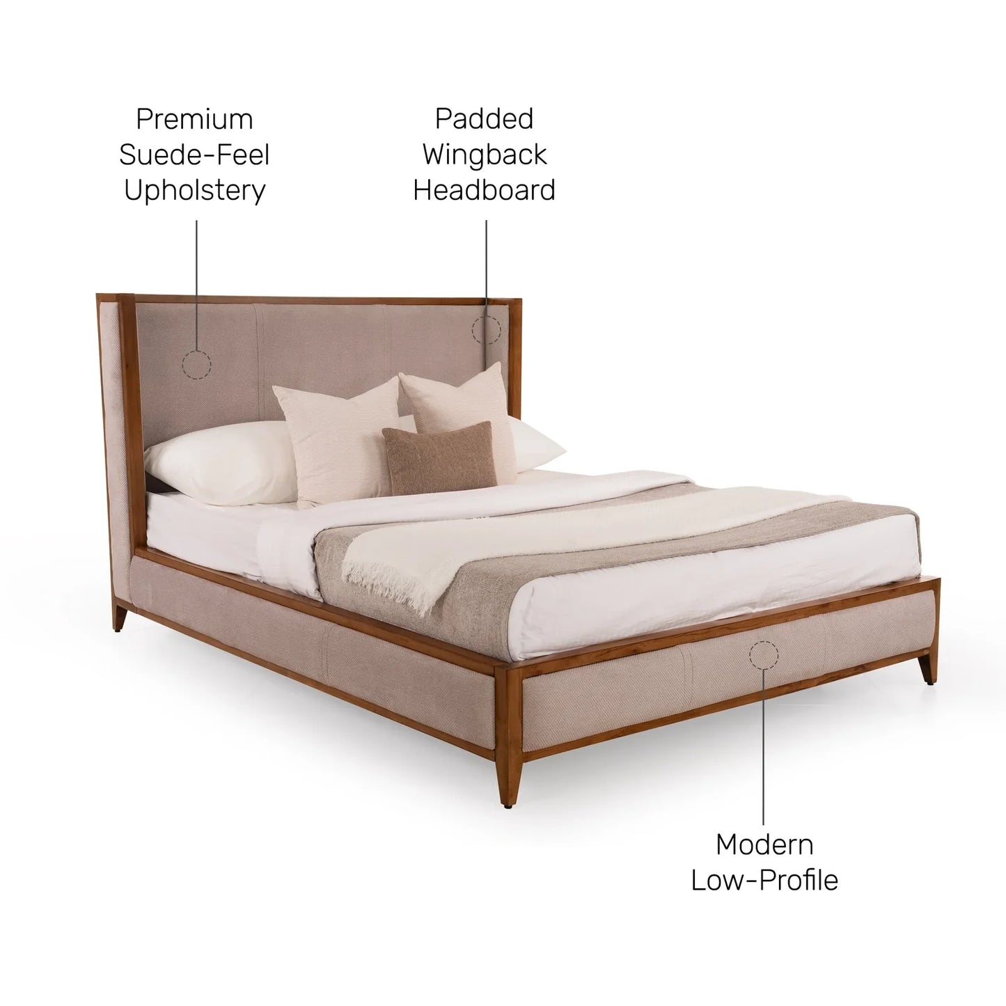 Upholstered Queen Size Bed with Hydraulic Storage