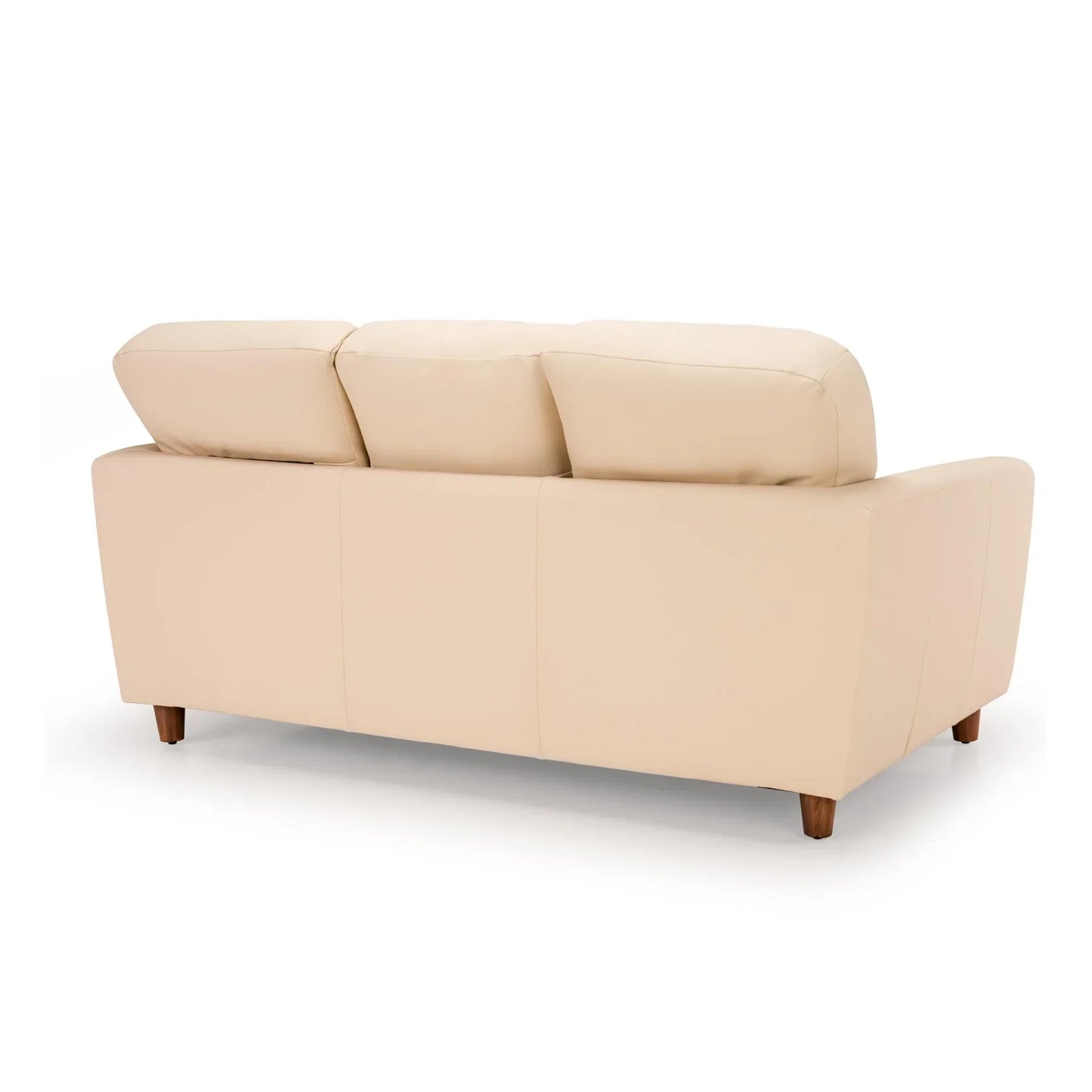 Leatherette 3 Seater Sofa in Cream White
