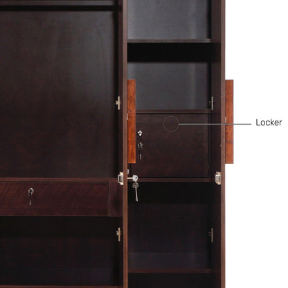3 Door Wardrobe in Omaha Cherry Finish