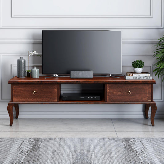Veneer TV Unit in Walnut Finish