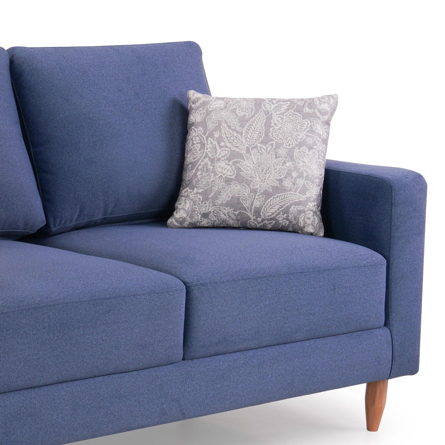Velvet 3 Seater Sofa in Dark Blue
